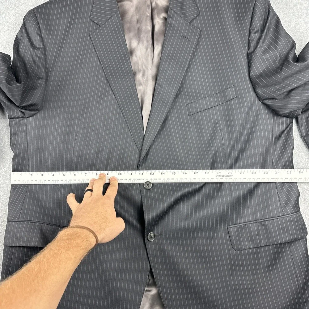 Daniel Cremieux Blazer Mens 52R Gray Loro Piana Sports Coat Jacket Pinstripe